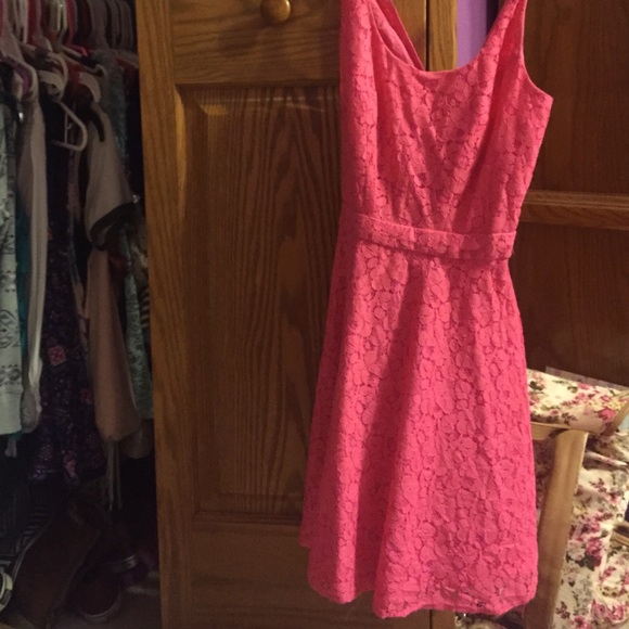 Hot Pink Lace Dress.