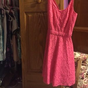 Hot Pink Lace Dress.