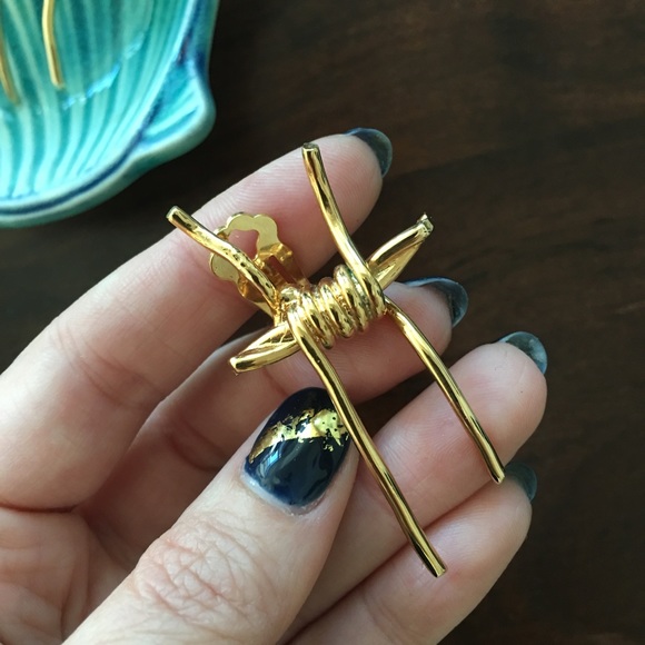 Rodarte Jewelry - Rodarte Gold Barbed Wire Earrings Rodarte Jewelry - Rodarte Gold Barbed Wire Earrings