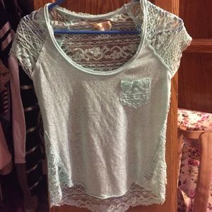 Mint Lace Top