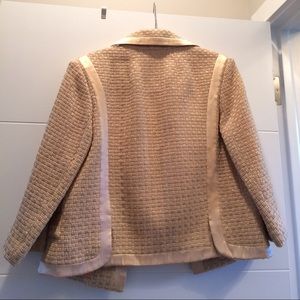 Gorgeous Gold/Blush Milly Suit NWT with Satin trim