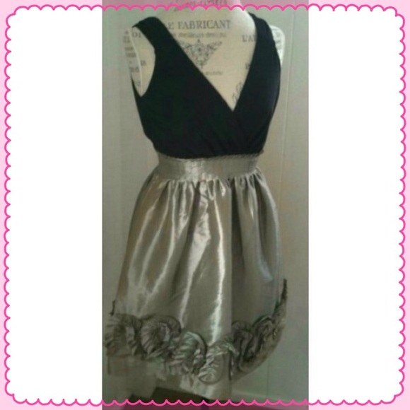 BCBG TAFFETA & JERSEY PARTY DRESS - Picture 1 of 1