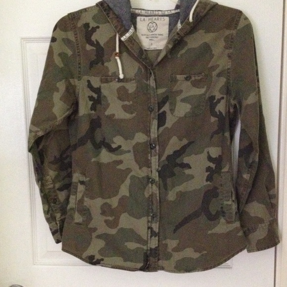 Washed out camouflage jacket