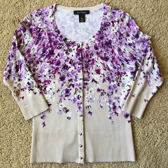 White House Black Market XS Cardigan 3/4 Sleeves
