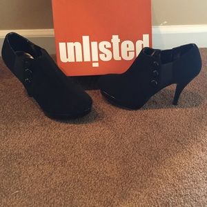 Unlisted black dress ankle boots