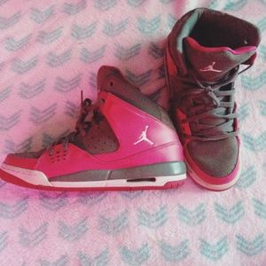 SALE! Pink and Gray high top Jordan's