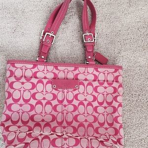 Pink Coach purse- used twice!