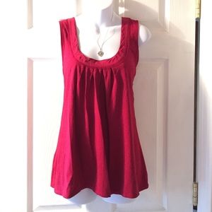 Beautiful red satin trim tank