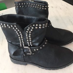 Charlotte Russe black Moto boots!