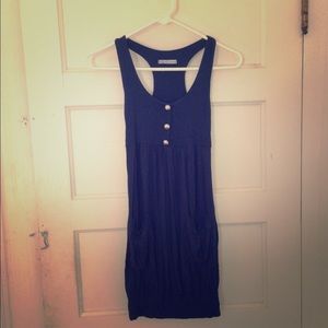 Jersey navy dress