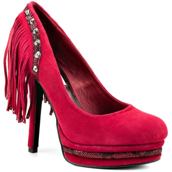 Naughty Monkey Fringe Heels