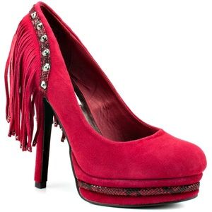 Naughty Monkey Fringe Heels