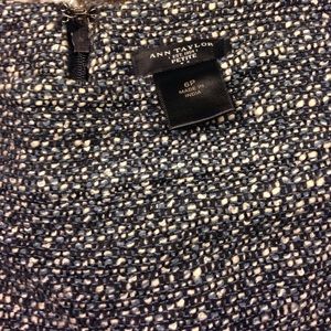 Ann Taylor Petite blue/gray tweed pencil skirt