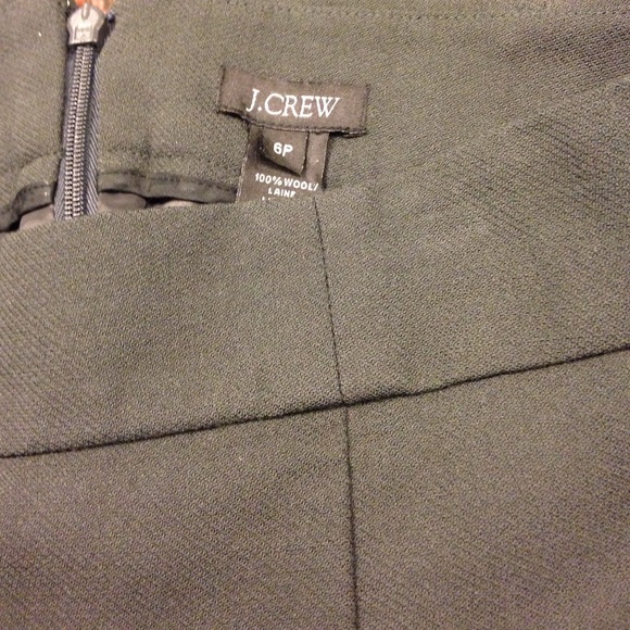 J. Crew Petite dark blue/green wool pencil skirt