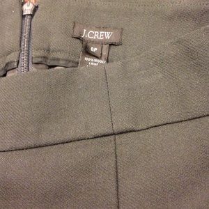 J. Crew Petite dark blue/green wool pencil skirt