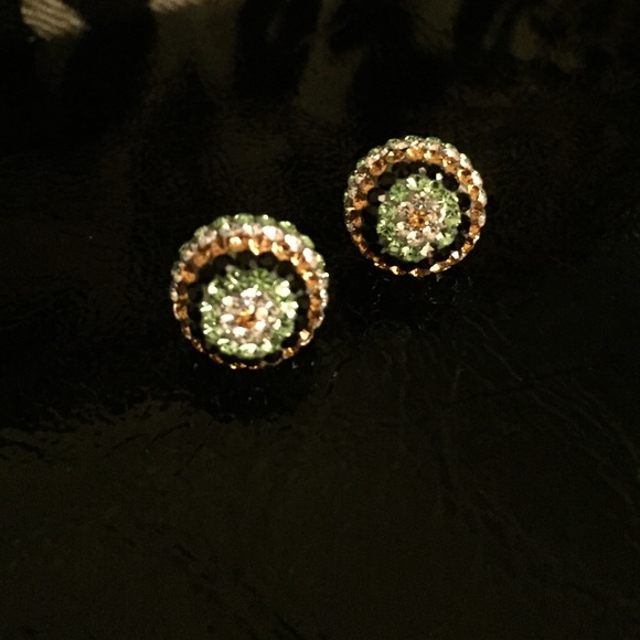 Rhinestone ball earrings