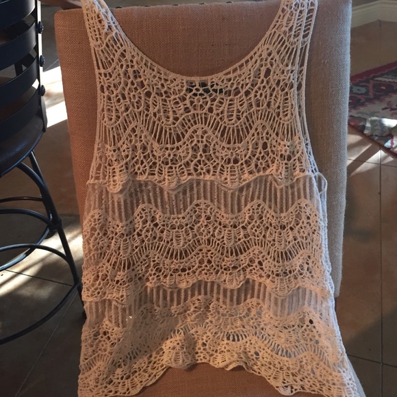 Ivory lace top.