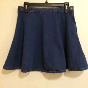 Denim Circle Skirt