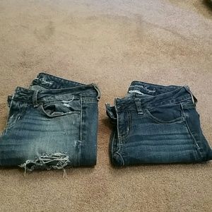 2 pairs of American eagle jeans $25