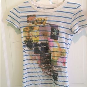 Blue and white striped tee!