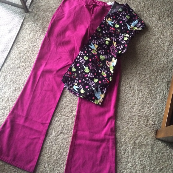 Bright Pink Cherokee Scrub Pants
