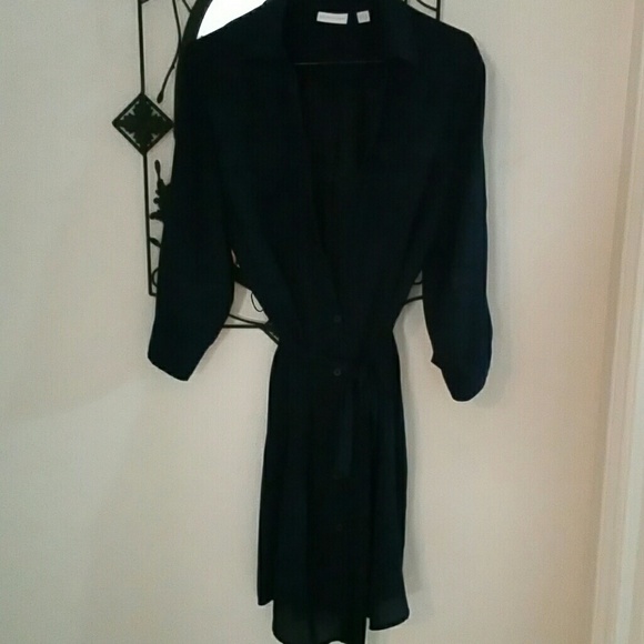 Button Down Dark Blue Dress