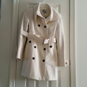 G By Guess Long Ivory Coat