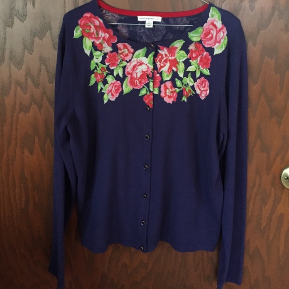 Isaac Mizrahi Live button down sweater