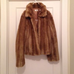 NWOT faux fur puffy coat