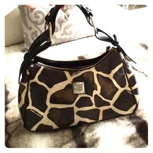 Authentic Dooney & Bourke giraffe print handbag