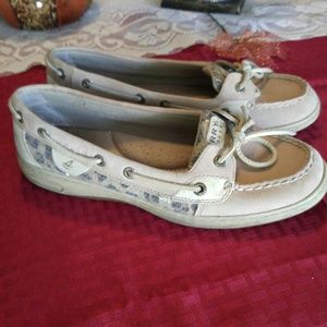 Sparkly cheetah sperrys