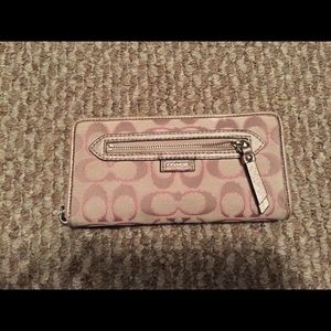 Pink and cream COACH wallet