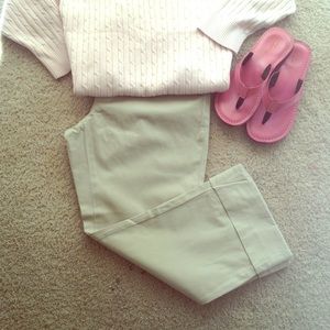 Banana Republic Cuffed Khaki Capris