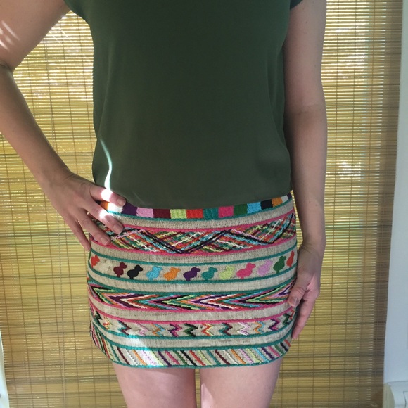 Gryphon Embroidered mini skirt