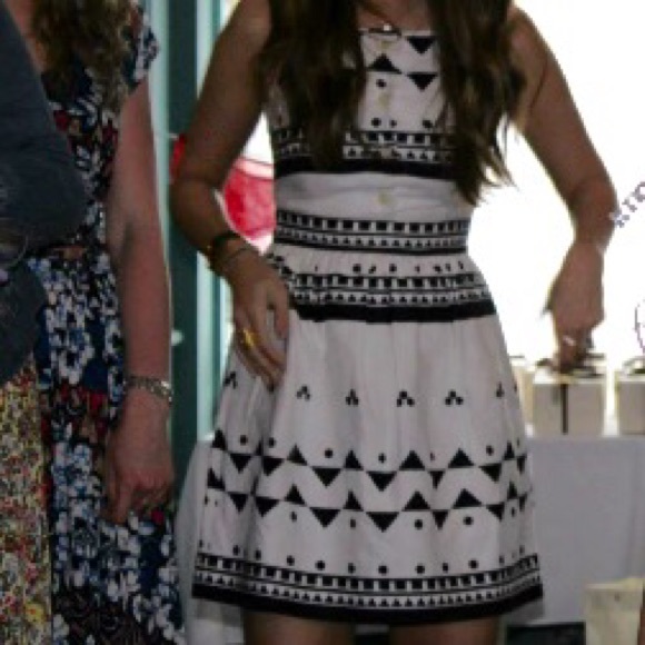 J Crew Aztec Black and White Dress