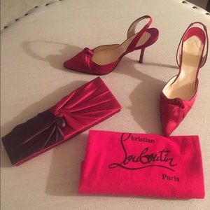 Christian louboutin clutch and heel