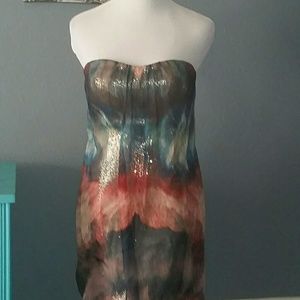 NWOT Lovely bebe strapless mini dress