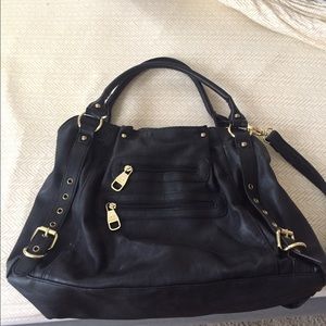 Steve Madden black faux leather bag