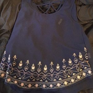 Beautiful blue navy tank top