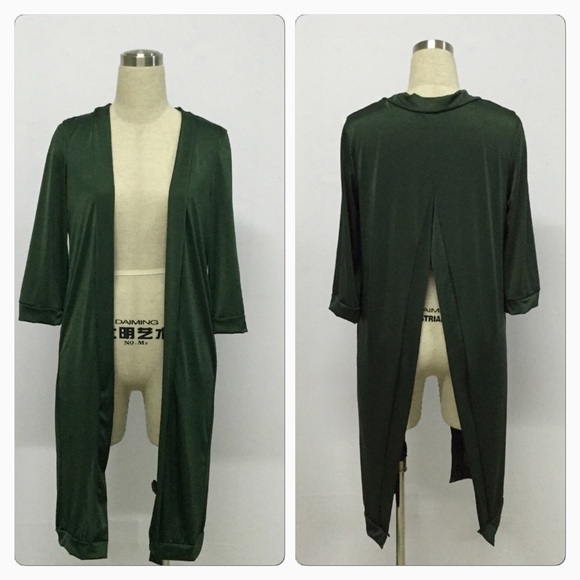 Olive Trench Cardigan - Picture 2 of 2