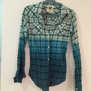 SALE!! Teal Button down with detailed back buttons