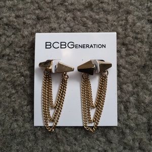 Gold colored earrings