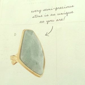 New🎀Chloe & Isabel Gilded Reeds Aventurine Ring