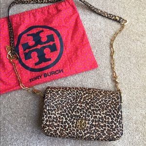 Tory Burch Bengal Leopard Print Robinson Mini Bag