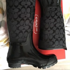 Coach rain boots SOLD😊