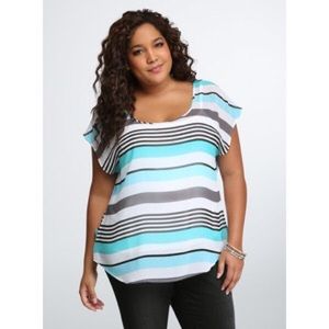 💥WEEKEND SALE💥Hi-lo pink, black and white top