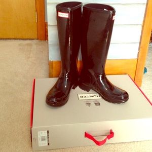Org Tour Gloss (black) Hunter Boots (Never worn)