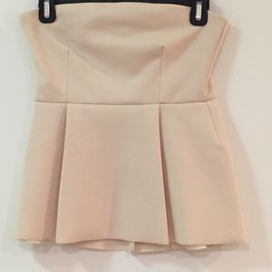 Strapless peplum bustier