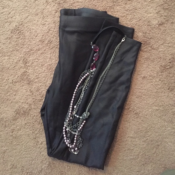 Faux leather leggings