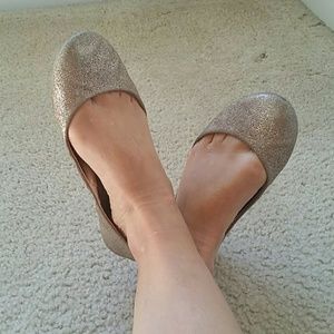 Gold sparkle Steve Madden ballet flats